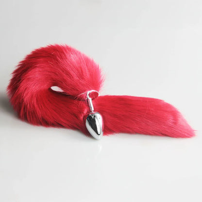 Μεταλλικό Butt Plug με Ουρά Γούνας