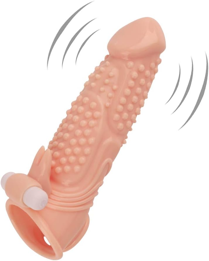 Δονητής προέκταση πέους με ανάγλυφη υφή