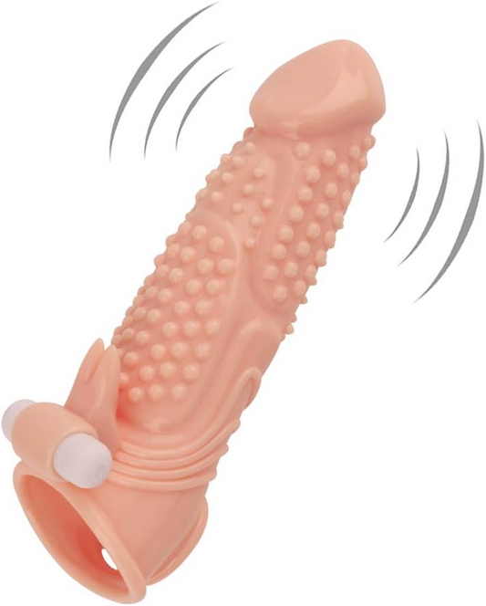 Δονητής προέκταση πέους με ανάγλυφη υφή